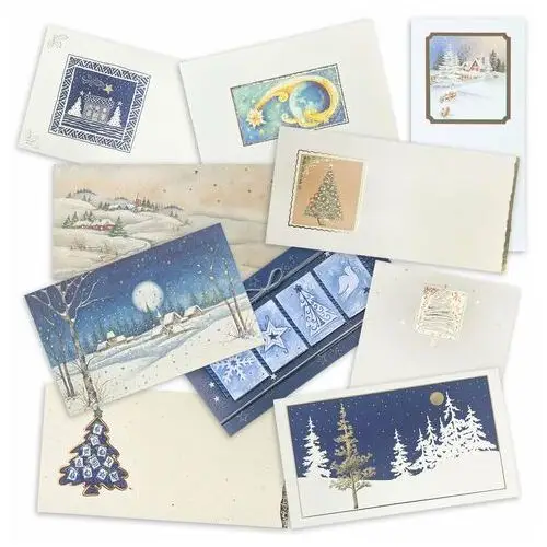 Forum design cards Kartki świąteczne bożonarodzeniowe mix 50 szt. pakowane osobno! złocone