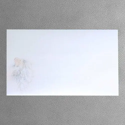 Koperta biała metalizowana ozdobna b668n (115x190mm) 61815 Forum design cards
