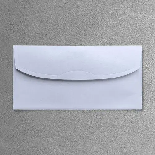 Koperta dl biała metalizowana ozdobna z003 (115x220mm) Forum design cards