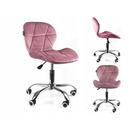 Fotel krzesło biurowe obrotowe welurowe na kółkach