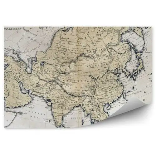 Fototapety.pl Stara mapa azji polityczna 1870 fototapeta na ścianę stara mapa azji polityczna 1870 250x250cm fizelina