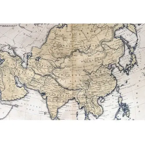 Fototapety.pl Stara mapa azji polityczna 1870 fototapeta na ścianę stara mapa azji polityczna 1870 250x250cm fizelina 2