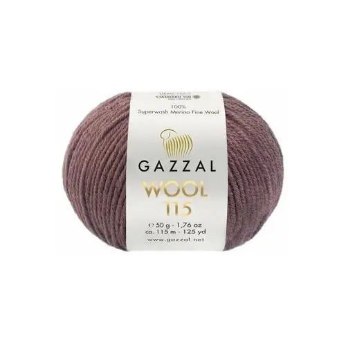 Włóczka 100% merino GAZZAL WOOL 3312 brąz