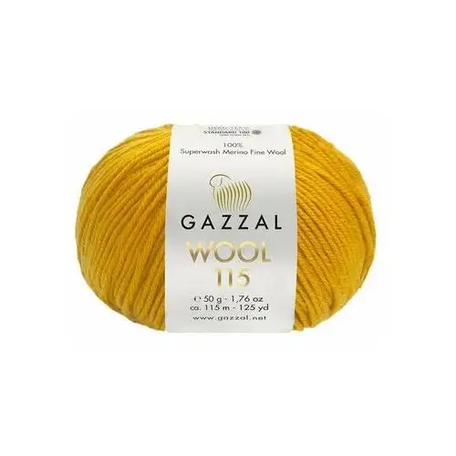 Włóczka 100% merino GAZZAL WOOL 3316 miodowa