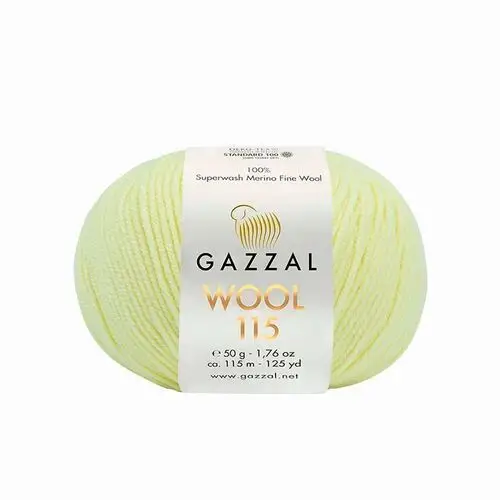 Gazzal Włóczka 100% wełna wool 115 - 3314 wanilia