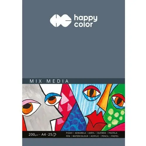 Gdd grupa dystrybucyjna daccar Blok biały mix media, a4, happy color