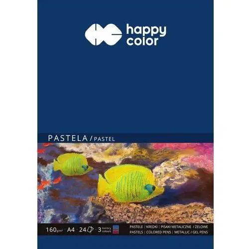 Gdd grupa dystrybucyjna daccar Happy color, blok do pasteli, 3 kolory kartek, a4, 160g, 24 arkusze
