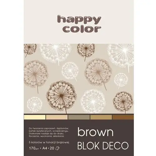 Gdd grupa dystrybucyjna daccar Happy color, blok w tonacji brązowej, format a4, deco brown