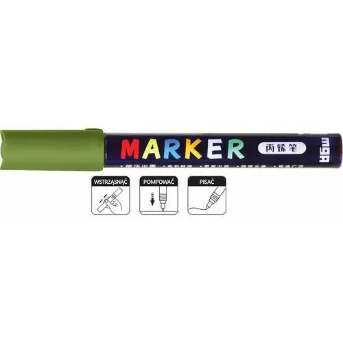 Gdd grupa dystrybucyjna daccar M&g, marker akrylowy 1-2 mm, zielony