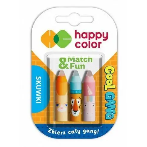 Gdd grupa dystrybucyjna daccar Skuwki do długopisu wymazywalnego 3 szt. cool gang happy color