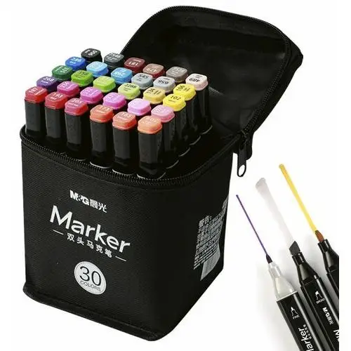 Gdd grupa dystrybucyjna daccar,m&g M&g, zestaw markerów artystycznych alkoholowych dwustronnych, 30 kolorów