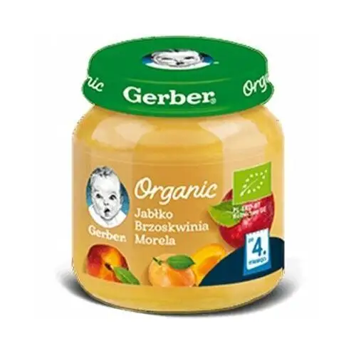 Gerber organic Gerber przecier jabłko brzoskwinia morela 125g bio