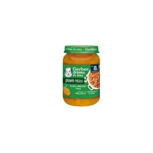 Gerber organic plant-tastic obiadek gulasz z marchewki i fasoli dla niemowląt po 8 miesiącu 190 g bio