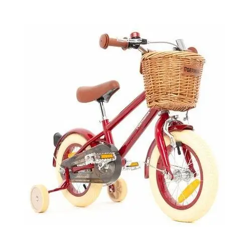 Germina Rower dziecięcy vintage 12 cali dla chłopca czerwony