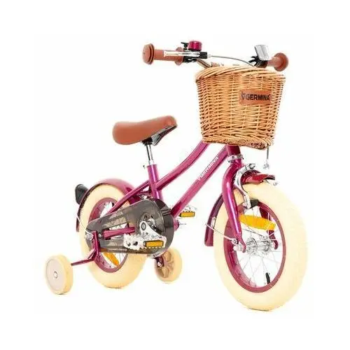 Germina Rower dziecięcy vintage 12 cali dla dziewczynki fioletowy