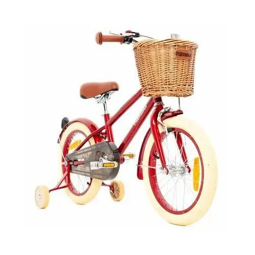 Rower dziecięcy vintage 16 cali dla chłopca czerwony Germina