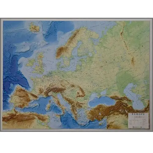 Global Map, Europa. Mapa ścienna plastyczna w ramie, 1:7 000 000