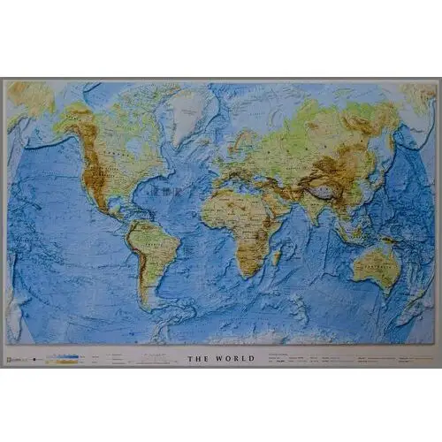 Global Map, Świat. Mapa ścienna plastyczna w ramie, 1:40 000 000