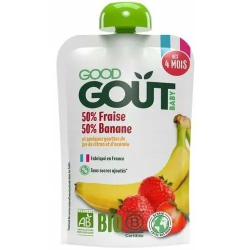Good Gout Bio Truskawka Banan Owoce Dla Dzieci 120