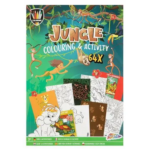 Kolorowanka & activity book a4 dżungla, 64 strony Grafix