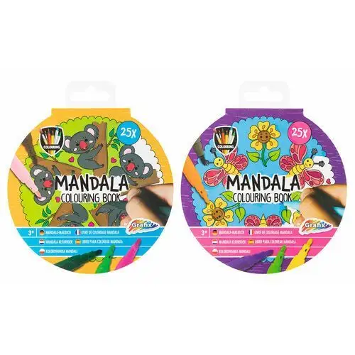 Kolorowanka Mandala 25 arkuszy, 2 wzory, 15 cm