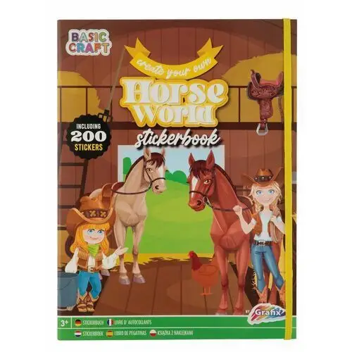 Książka z naklejkami Magiczny świat koni + 200 naklejek