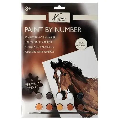 Malowanie po numerach na kartonie 33,5x23,8cm - koń