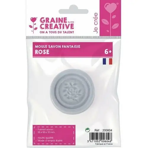Graine creative Foremka mini do mydła okrągła z różą