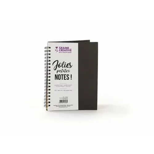 Graine creative Notes gładki z brązowym papierem, czarny