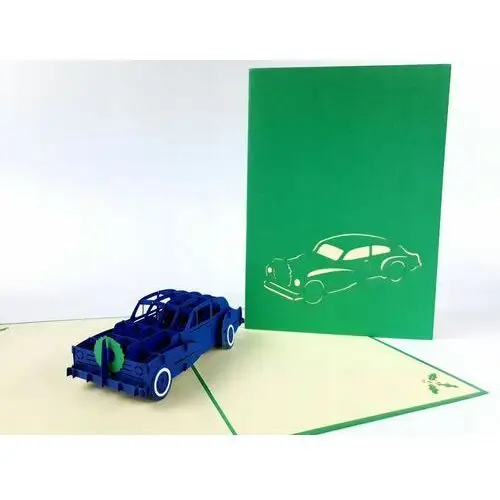 Auto Blue Caddy 3d Kartka Motoryzacja, Dzień Ojca