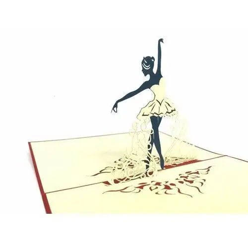 Karnet na każdą okazję 3D, Tańcząca balerina czerwona
