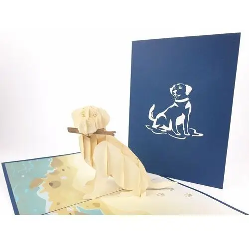 Karnet okolicznościowy 3D, Pies labrador