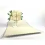 Karnet weselny 3D, Bukiet białych róż Sklep