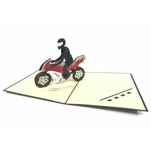 Motocyklista, Kartka 3D Motor Sport, Dzień Dziecka