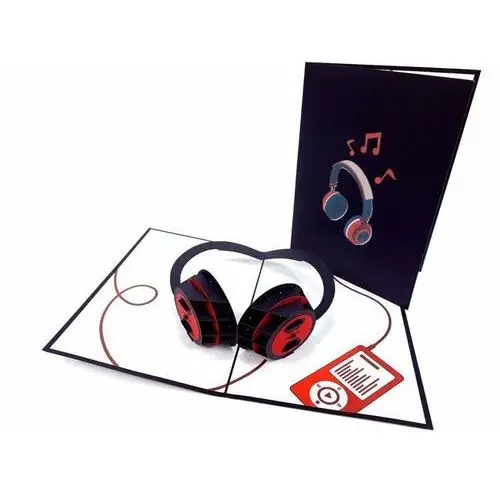 Słuchawki karteczki 3d pop up muzyka Grandgift
