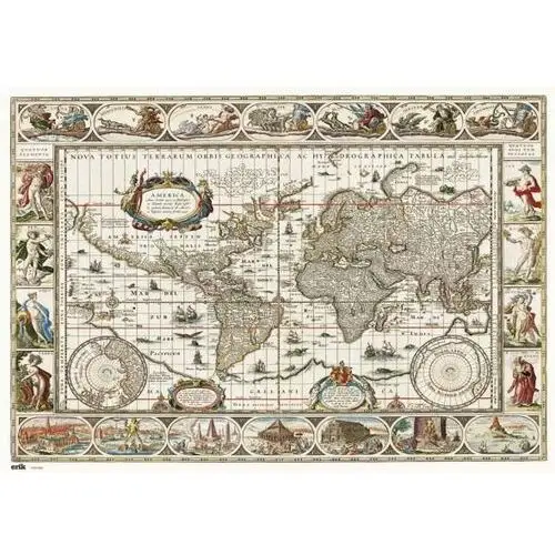 Grupo erik Mapa świata starożytna - podkładka na biurko