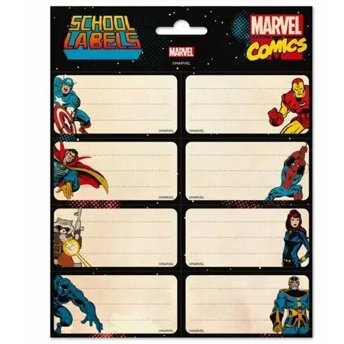 Marvel comics avengers - naklejki na zeszyt 16x20 cm Grupo erik