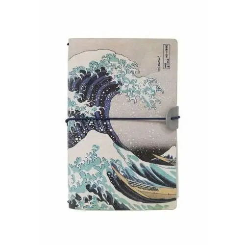 Grupo erik Skórzany notes hokusai wave pamiętnik notatnik