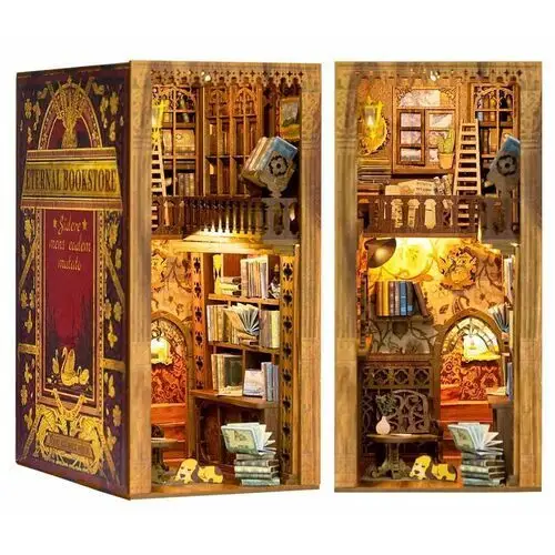 Habarri Miniaturowy domek book nook - klimatyczna księgarnia