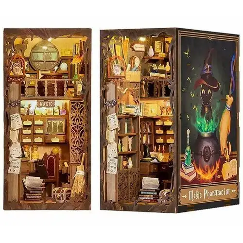 Miniaturowy domek Book Nook - Magiczna apteka