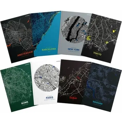 Brulion a5 top2000 monochrome mapping, 96 kartek, linia z marginesem Hamelin