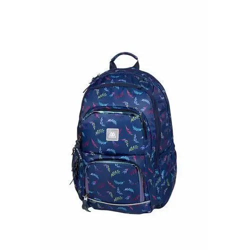 Plecak szkolny dla chłopca i dziewczynki ciemnoniebieski Mybaq trzykomorowy, kolor zielony