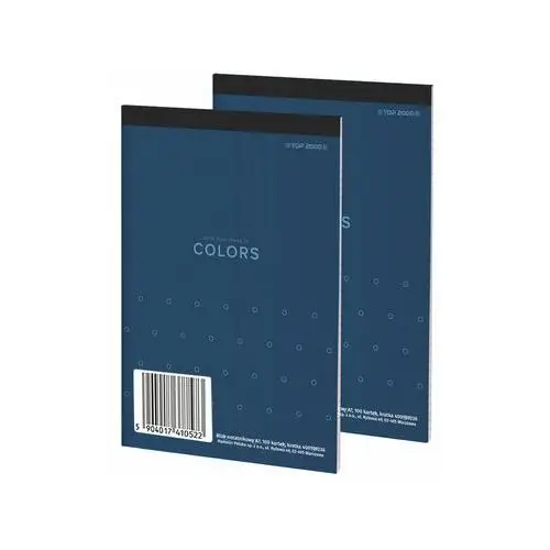 Top 2000, Blok notatnikowy Colors A7, niebieski, 100 kartek w kratkę