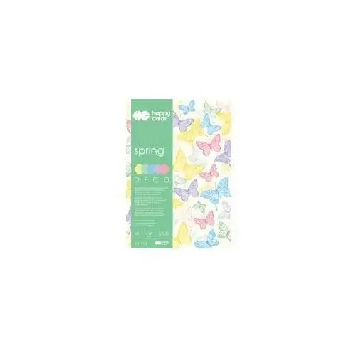 Happy Color Blok Deco Spring, 5 kolorów, A5, 170g, 20 arkuszy 170 g 20 kartek