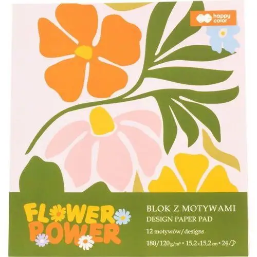 Happy color , blok z motywami bloom 24 ark