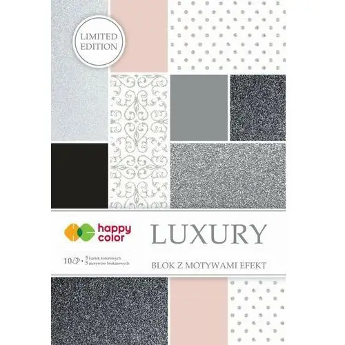 Blok z motywami effect Luxury, srebrny, 20x29 cm, 150-230g, 10 arkuszy