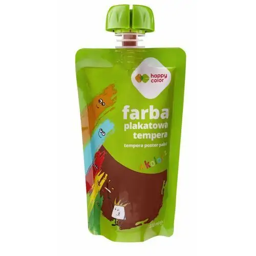 Farba plakatowa tempera, 100 ml, brązowy, Happy Color