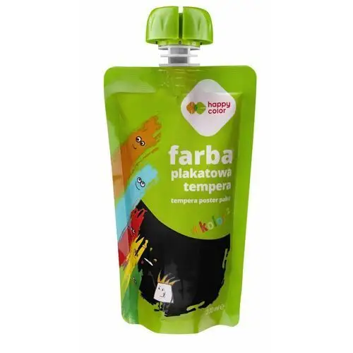 Happy color Farba plakatowa tempera, 100 ml, czarny