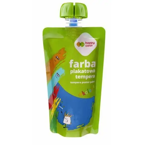 Farba plakatowa tempera, 100 ml, niebieski, Happy Color