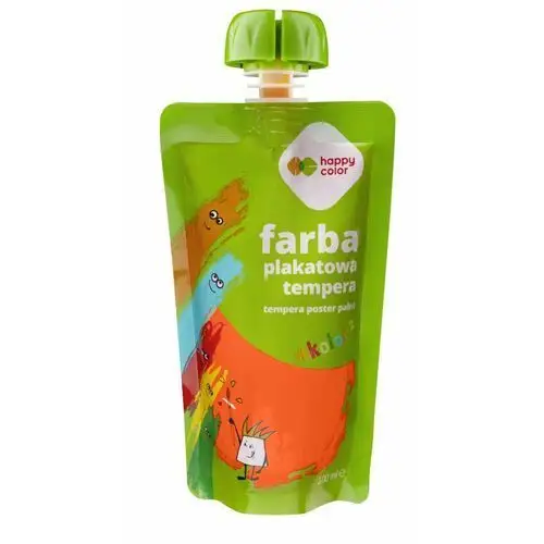 Farba plakatowa tempera, 100 ml, pomarańczowy, Happy Color